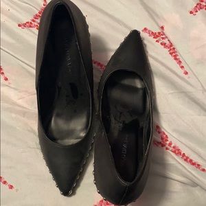 Black with Silver Stud Heels